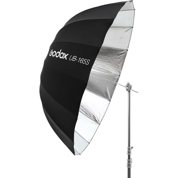 165cm_Parabolic_Umbrella_Black_silver