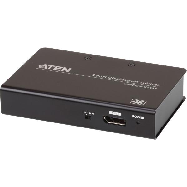 2_Port_DisplayPort_Splitter_Black