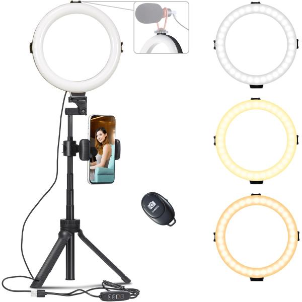 2x_Ringlamp_w__Tripod_Phone_Holder_And_Remote