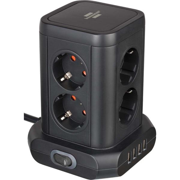 8_Fold_Wall_Socket_In_45__Set_Up_4X_USB_w__2_Cables_Bipolar_