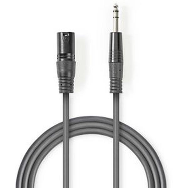 Balanced_XLR_Audiocbl_XLR_3_PINS_M_6_35mm_M_3m_GY