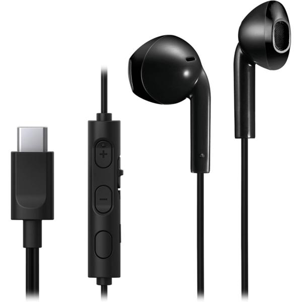Earbud_mic_remote_USB_C_zwart