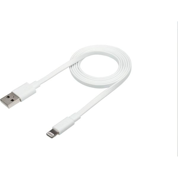Flat_USB_To_Lightning_Cable__1m____WH___Residual_Stock