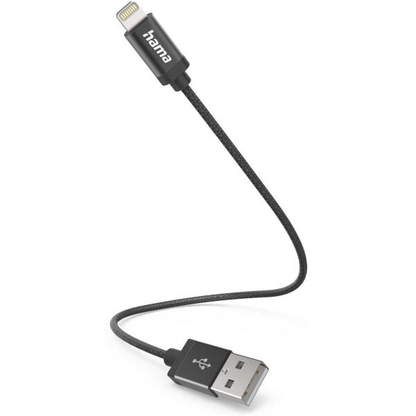 Laad_Synchrokabel_usb_A___Lightning_0_2m_Black