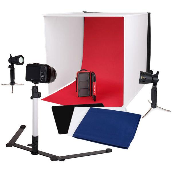 Portable_Fotostudio_w__Losse_LED_Lampen_40x40x40cm