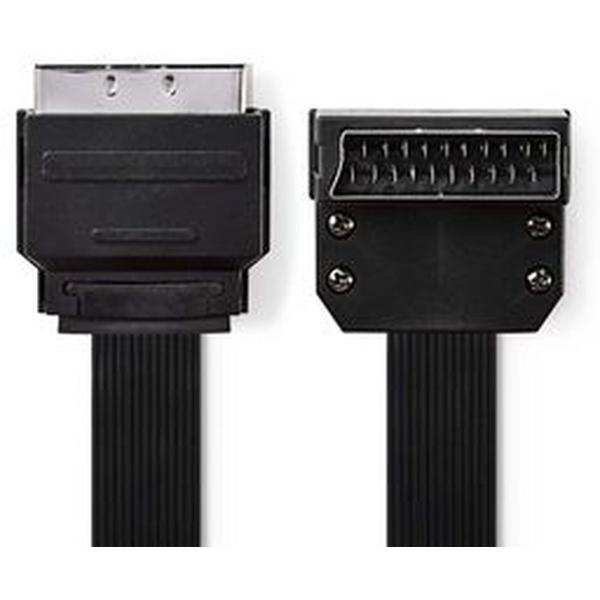 Scart_Flat_Cable_Scart_M_Scart_M_90__Gehoekt_2_0m_BK