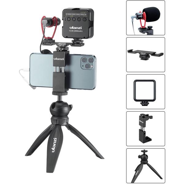 Smartphone_Vlog_Kit_Extra__Statief_houder_led_mic