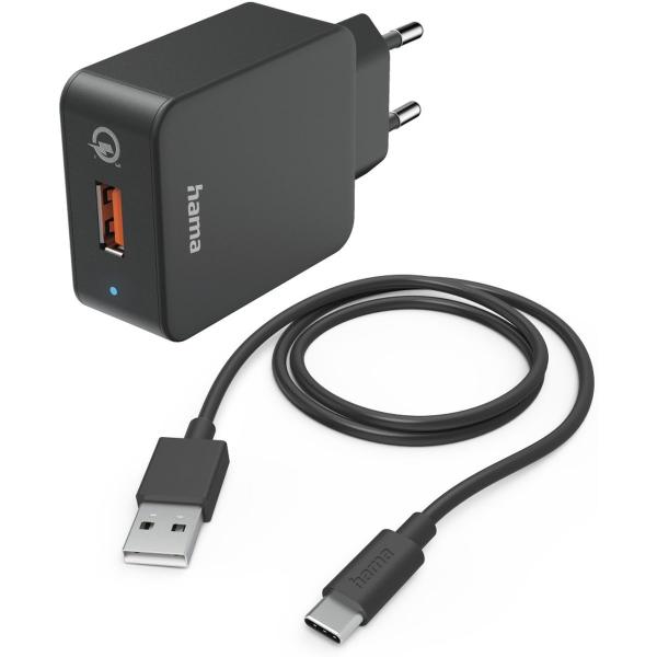 Travel_Charger_Set_USB_C_QC_3_0_19_5_Watt_Black