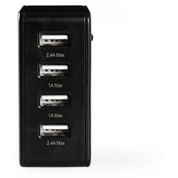 Wandoplader_4_8_A_4_Outp_USB_A_BK