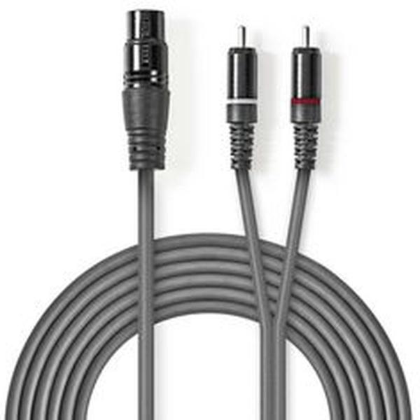XLR_Audio_Cable_XLR_3_PINS_F_2X_RCA_M_1_5m_Grey