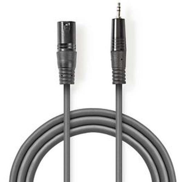 XLR_Audio_Cable_XLR_3_PINS_M_3_5mm_M_3_0m_Grey