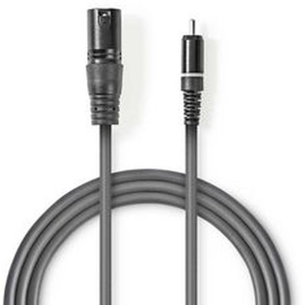 XLR_Audio_Cable_XLR_3_PINS_M_RCA_M_3_0m_Grey