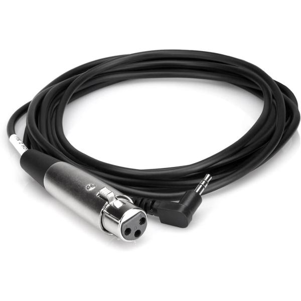 XVM_105F_Camc_mic_cable_XLR3F_To_R_Angle_3_5mm_TRS_5FT