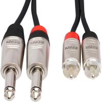HPR_003x2_Pro_St_int_con_Dual_Rean_1_4IN_TS_To_RCA_3FT_3