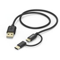 Laad_Synchrokabel_2_In_1_USB_Type_C_Micro_USB_1m_Black