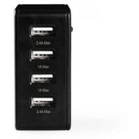 Wandoplader_4_8_A_4_Outp_USB_A_BK