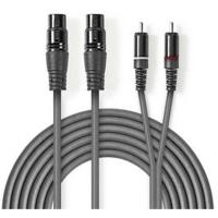 XLR_Audio_Cable_2X_XLR_3_PINS_F_2X_RCA_M_3_0m_Grey