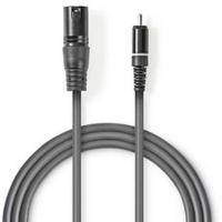 XLR_Audio_Cable_XLR_3_PINS_M_RCA_M_1_5m_Grey