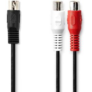 DIN_Audio_Cable_DIN_5_PINS_Male_2X_RCA_Female_Nickel_Plated_