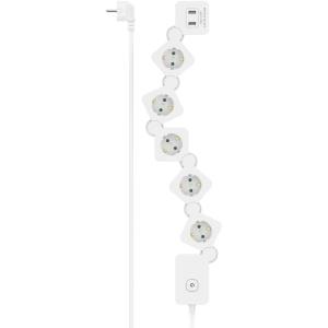 Power_Strip_5_FOLD_USB_A_12W_Flexibel_Switch_1_4_M_White