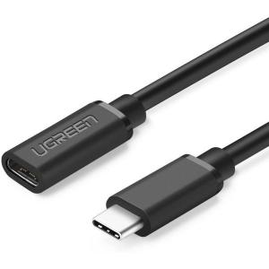 USB_Type_C_Male_To_Female_Extension_Cable_0_5m__Black