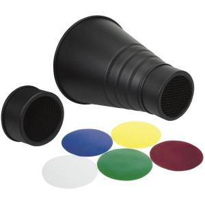 Universal_Conical_Snoot_w__Honeycomb_And_Colour_Filters