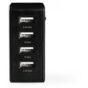 Wandoplader_4_8_A_4_Outp_USB_A_BK