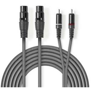 XLR_Audio_Cable_2X_XLR_3_PINS_F_2X_RCA_M_3_0m_Grey