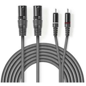 XLR_Audio_Cable_2X_XLR_3_PINS_M_2X_RCA_M_3_0m_Grey